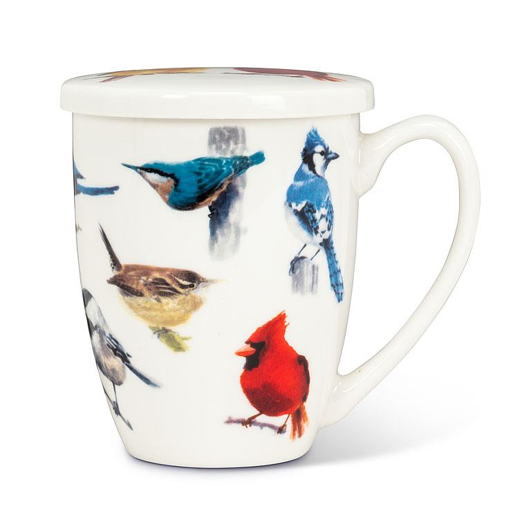 Canadian Bird Covered Mug & Strainer